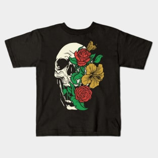 Flower Skull Kids T-Shirt